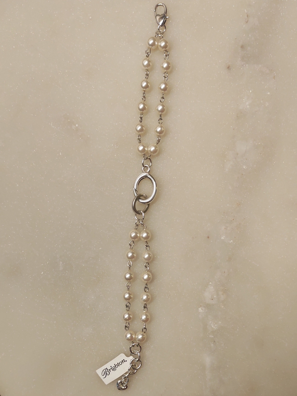 NEW! Brighton Victoria Charm Bracelet Silver/Pearls With Charm Loop JF6040 - Picture 11 of 15